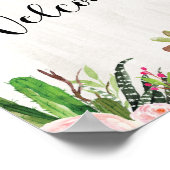 Fiesta Cactus Succulent Welcome Sign Poster (Ecke)