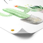 Fiesta Cactus Süßigkeiten und Leckereien Geburtsta Poster (Ecke)