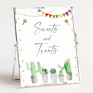 Fiesta Cactus Süßigkeiten und Leckereien Geburtsta Poster