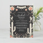 Fiesta Cactus Travel Mexicans Brautparty Einladung (Stehend Vorderseite)