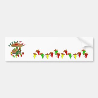 Fiesta Cactus w/Sombrero & Guitar Autoaufkleber