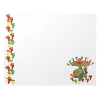 Fiesta Cactus w/Sombrero & Guitar Notizblock