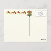 Fiesta Cactus w/Sombrero & Guitar Postkarte (Rückseite)