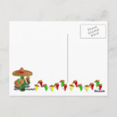 Fiesta Cactus w/Sombrero & Guitar Postkarte (Rückseite)