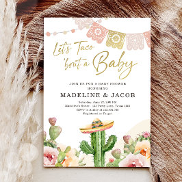 Fiesta Cactus Watercolor Baby Couples Shower Invit Einladung