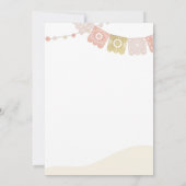 Fiesta Cactus Watercolor Baby Gender Reveal Party Einladung (Rückseite)