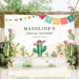 Fiesta Cactus Watercolor Sukkulentes Brautparty Banner