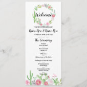 Fiesta Cactus Wedding Program Blume Cacti Mexiko Programm (Vorderseite)