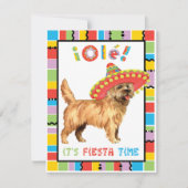 Fiesta Cairn Terrier Einladung (Vorderseite)