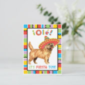 Fiesta Cairn Terrier Einladung (Stehend Vorderseite)