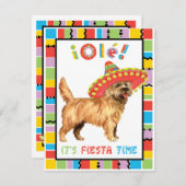 Fiesta Cairn Terrier Einladung (Vorne/Hinten)