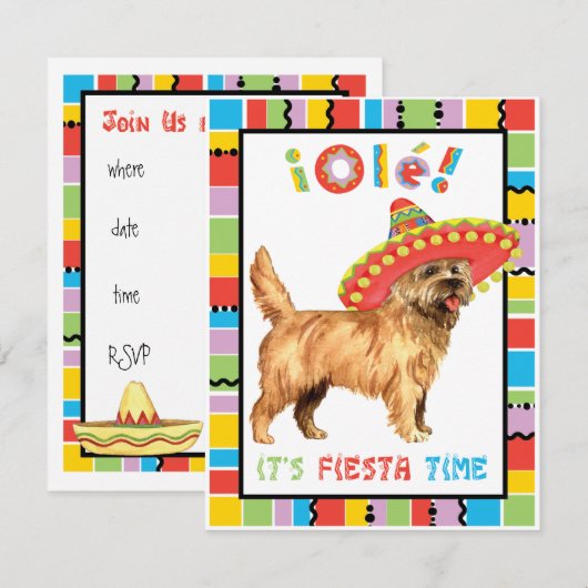 Fiesta Cairn Terrier Einladung (Vorne/Hinten)