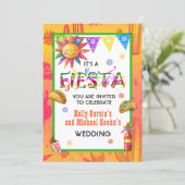 Fiesta Casual-Hochzeit Einladung (Stehend Vorderseite)