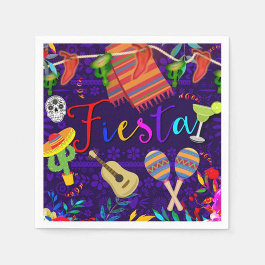Fiesta Celebration Geburtstagsparty Cinco De Mayo Serviette (Vorderseite)