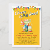 Fiesta Cheers to 50 Years Mexican Themed Birthday Einladung (Vorderseite)