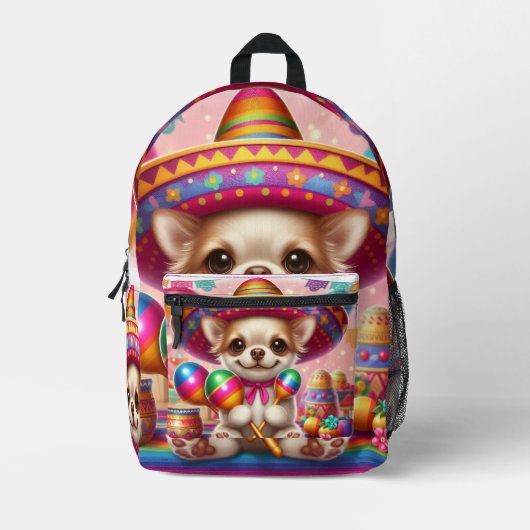 Fiesta Chihuahua Bedruckter Rucksack (Vorderseite)
