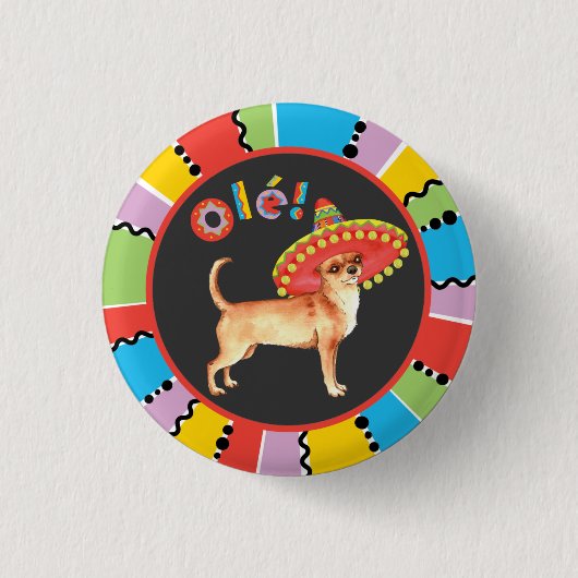 Fiesta-Chihuahua Button (Vorderseite)
