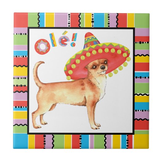 Fiesta Chihuahua Fliese (Vorderseite)
