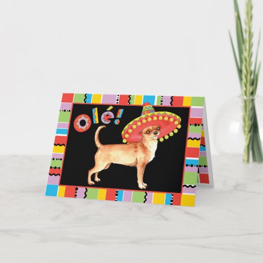 Fiesta Chihuahua Greeting Card Karte (Vorderseite)