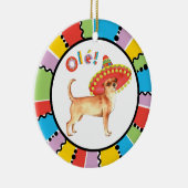 Fiesta-Chihuahua Keramik Ornament (Rechts)