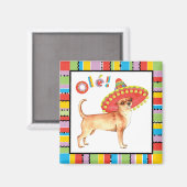 Fiesta Chihuahua Magnet (Vorderseite/Rückseite)