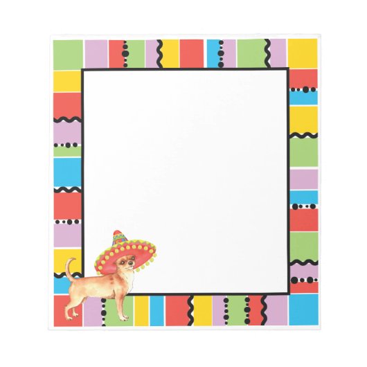 Fiesta Chihuahua Notizblock (Vorderseite)