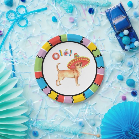 Fiesta Chihuahua Pappteller (Party)