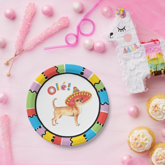 Fiesta Chihuahua Pappteller (Party)