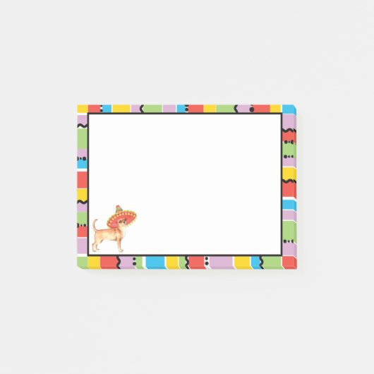 Fiesta-Chihuahua Post-it Klebezettel (Vorderseite)