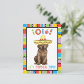 Fiesta Chocolate Labrador Einladung (Stehend Vorderseite)