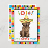 Fiesta Chocolate Labrador Einladung (Vorne/Hinten)