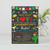 Fiesta Christmas Party Einladung (Stehend Vorderseite)
