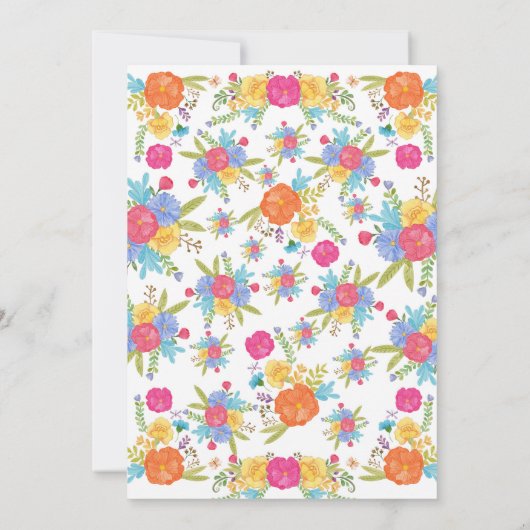 Fiesta, Cinco de mayo Birthday Einladung (Rückseite)