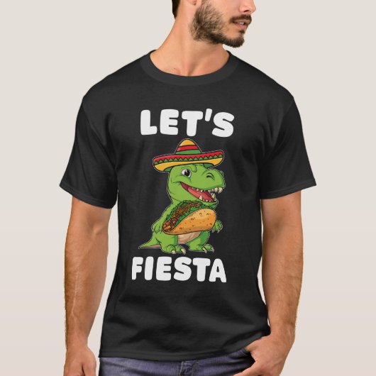 Fiesta Cinco De Mayo Dinosaur Taco T-Rex T-Shirt (Vorderseite)