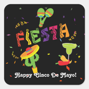 Fiesta Cinco De Mayo Feier Aufkleber nach Wahl