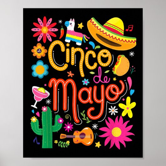 Fiesta Cinco De Mayo Funny Mexican Party 5 De Mayo Poster (Vorne)
