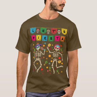 Fiesta Cinco De Mayo lasse mit Meican Dancing Skel T-Shirt