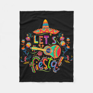 Fiesta Cinco De Mayo Mexican Party Taco Guit Fleecedecke