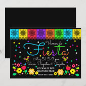 Fiesta Cinco de Mayo Papercuts & Floral Einladung (Vorne/Hinten)