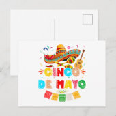 Fiesta Cinco de Mayo Postkarte (Vorne/Hinten)