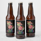 Fiesta Cinco De Mayo T Rex Dinosaur Bierflaschenetikett (Flaschen)
