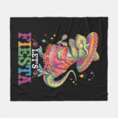 Fiesta Cinco De Mayo T Rex Dinosaur Fleecedecke (Vorderseite (Horizontal))