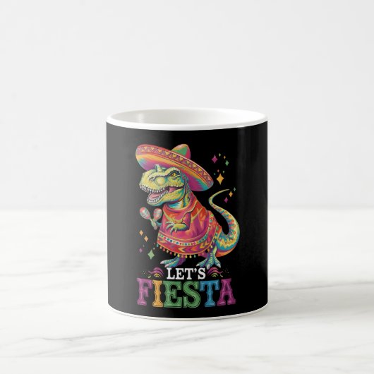 Fiesta Cinco De Mayo T Rex Dinosaur Kaffeetasse (Mittel)