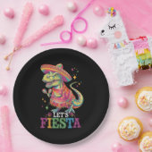Fiesta Cinco De Mayo T Rex Dinosaur Pappteller (Party)