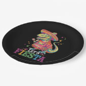 Fiesta Cinco De Mayo T Rex Dinosaur Pappteller (Schrägansicht)