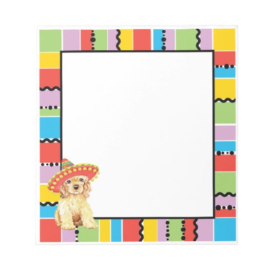 Fiesta Cocker Spaniel Notizblock (Vorderseite)