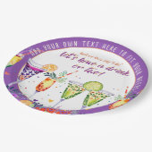 FIESTA Cocktails kundenspezifisch Pappteller (Schrägansicht)