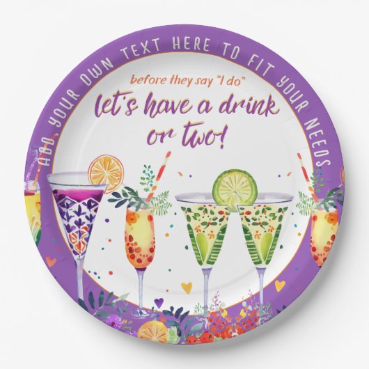 FIESTA Cocktails kundenspezifisch Pappteller (Vorderseite)