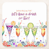 FIESTA Cocktails kundenspezifisch Rechteckiger Pappuntersetzer (Vorderseite)