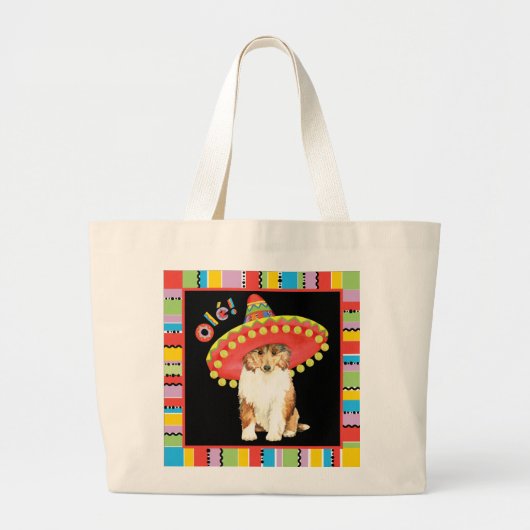Fiesta Collie Large Tote Bag Jumbo Stoffbeutel (Vorne)